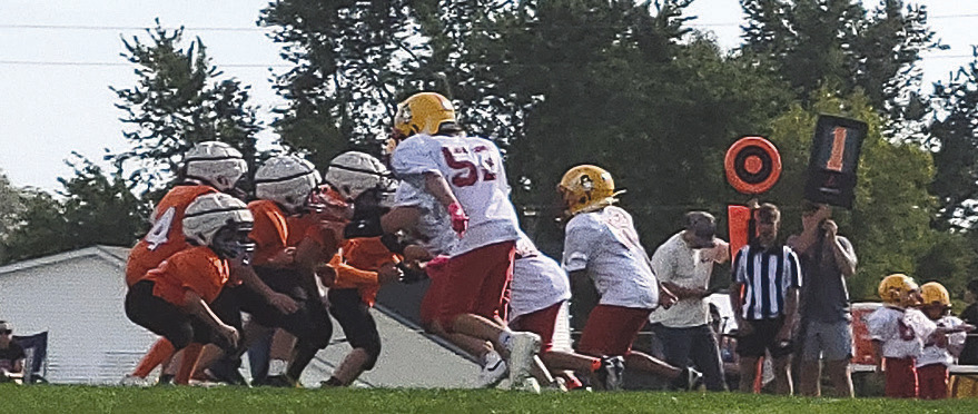 Pawnee City Peewee Football Team put on a show this past weekend with a huge win over Fairbury Photo by Brea Howard