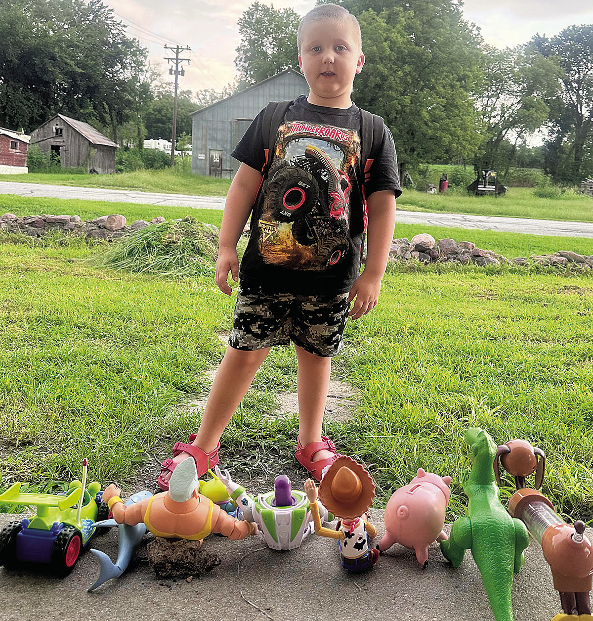 Photo Courtesy of Michelle Wenzl Charlie N. says goodbye to his friends before he heads off to Kindergarten at Pawnee City Public School! Have a great school year Charlie!!