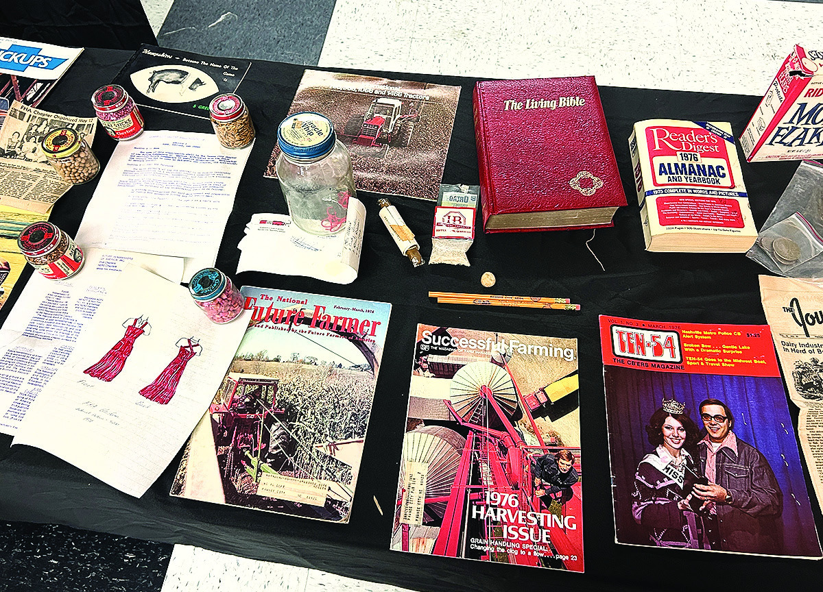 Some of the items from the 1976 FFA Time Capsule