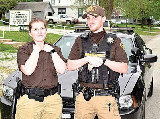 Deputy Sarah Glass with Deputy Josh Townsend on patrol. Ray Kappel/Republican