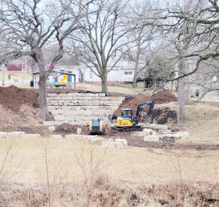 Progress is showing at the site of the new Amphitheatre