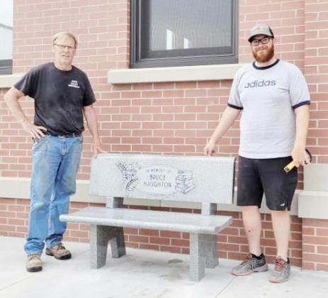 River Valley Memorials just finished installing the Bruce Haughton Memorial Bench.