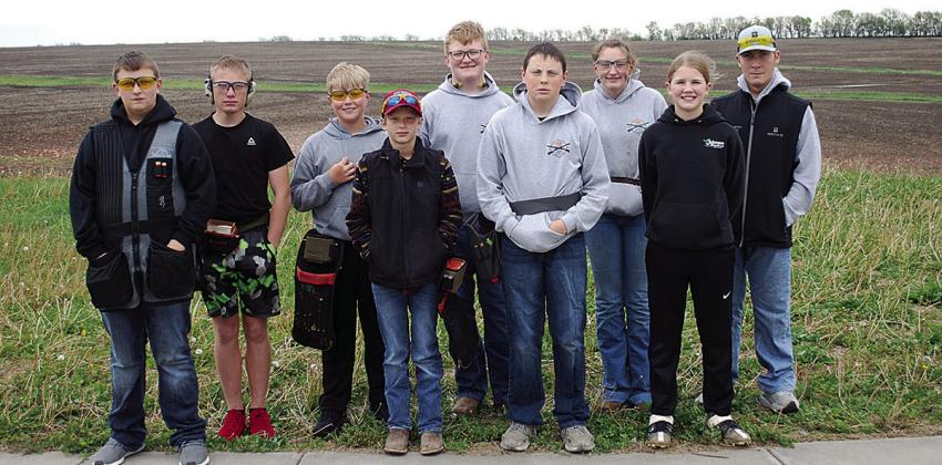 Left to right: Tucker Sporhase Jason Cumley Jace Rauner Cole Cumley Kohen Vetrovsky Waylon Strathman Amelia Strathman Abby Johnson Layne Johnson Not pictured Elise DeJonge Photo courtesy of Mary Moser