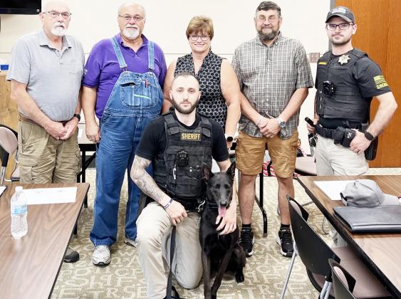 The newest member of the Pawnee County Sheriff’s office, Elaric, gave his introductions to the Mayor and City Council on Monday night.