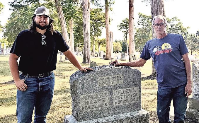 Above: Layden W. (left), David M. (right) of Andrews Monument