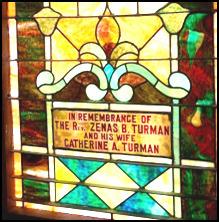 The Story Behind A Stained Glass Window At The Table Rock Methodist Church: Rev. Zenas Turman &amp; His Wife Catherine. Part 1 Of 4-- A Minister Known For His Eccentricities, &amp; His Bride
