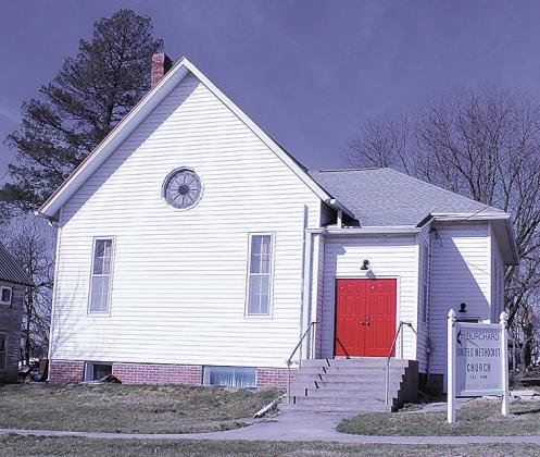 The old Methodist church in Burchard will be open to the public on the afternoon of April 4