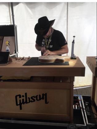 Rickie Hinrichsen at work for Gibson.