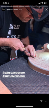Rickie Hinrichsen at work for Gibson.