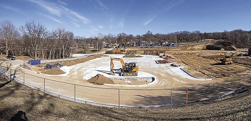Prep work on the Recreation Dome north of the Oak Bowl.