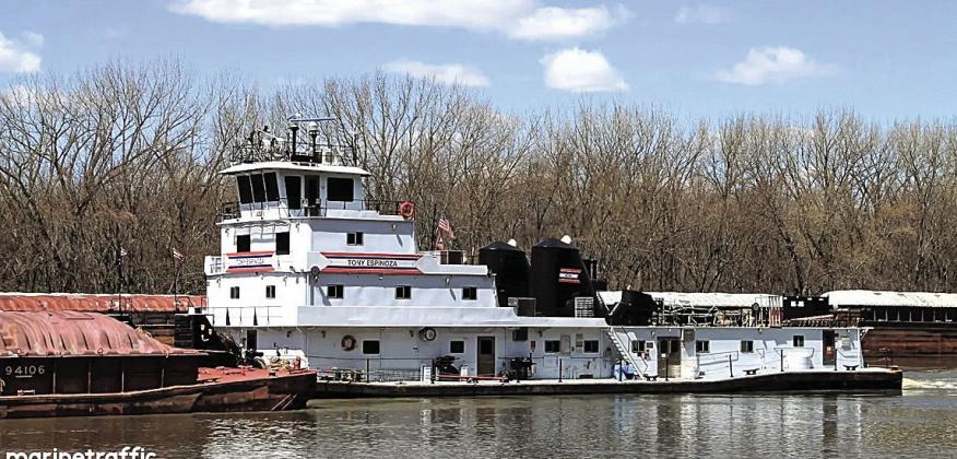 The Tony Espinosa, presently skippered by Captain Russel Mackelden, who was inducted into the 2024 River Rat Hall of Fame. Photo by Robert Learmont for MarineTraffic.com.
