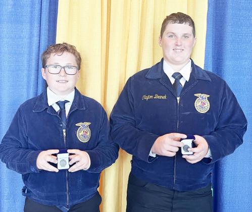 Pawnee City Agriscience Fair Team - Luke Hunzeker and Aidan Petersen
