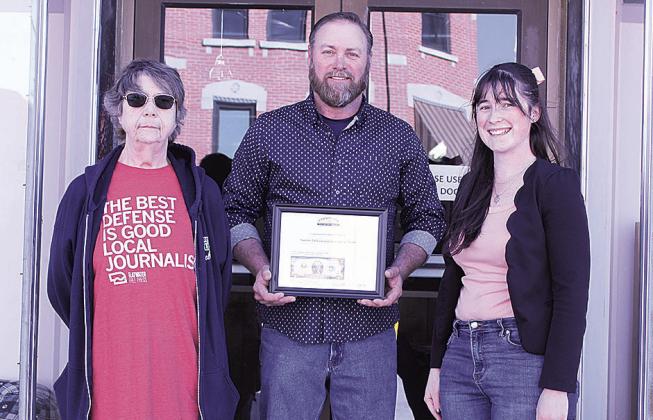 The news team in The Pawnee Republican's new chapter from left to right: Betty Davis, Joe Norman, Reagan Connelly