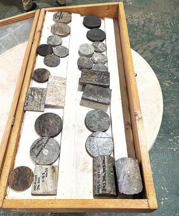 Rare earth samples from the mine site in Elk Creek