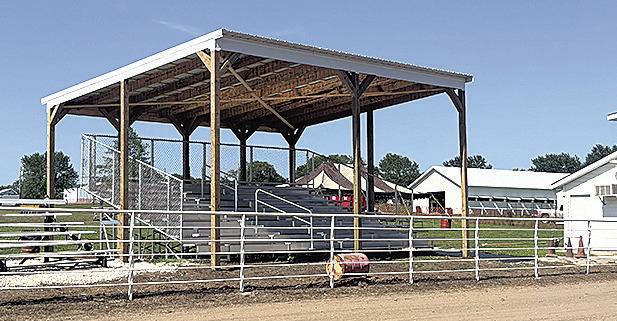 Permanet Covered aluminum bleachers have been installed on the north side of the rodeo grandstand.