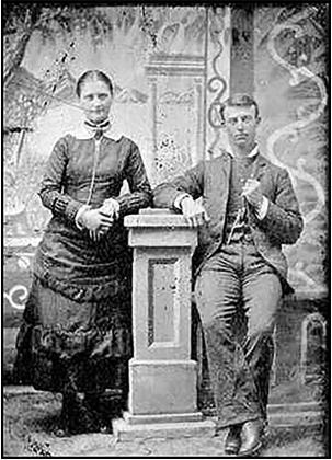 Wedding picture of Catherine and Zenas Turman, 1860
