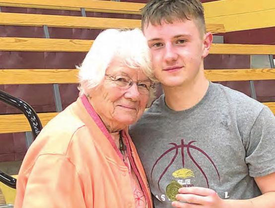 This is Anna Mae with her great-grandson, Corbin Forgy.