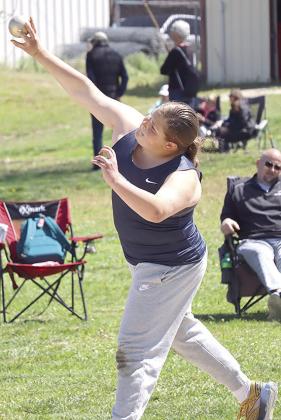 HTRS’ Ava Grimes launches her attempt in the Shot. Paula Jasa/Republican