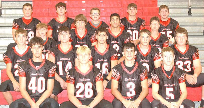Members of the 2023 Pawnee City Football team are front, from left: Oscar Machini, Trey Marteney, Philip Layne, Justin Pierce. Second row: Dawson Wilkinson, Jett Farwell, Anthony Kling, Jesse McLaughlin, Hayden Binder. Third row: Kaminn Koester, Hunter Wake, Atreyu Kling, Tyler Tegtmeier. Back row: Aidan Petersen, Jaydon Johnson, Luke Hunzeker, Dylan Layne, Justin Baehr. Not pictured: Wyatt Blank, Head Coach Scott Brumbaugh, Asst. Coaches Mason Amundson, Shane Maloley and Ben Blecha.