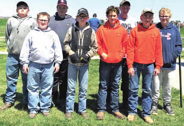 Juniors back row, from left: Tucker Everett, Hayden Binder, Brogan Dunlap, Jonathon Koch. Front row: Luke Hunzeker, Dawson Wilkinson, Wyatt Blank, neenews.com Norman McHenry.