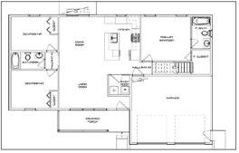 Located at 13th and C Street, the first two houses should be ready for sale in July 2025. Above is a drawing of one of two styles of the three bedroom, two bathroom homes.