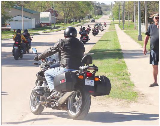 Ray Kappel/Republican The rally got underway from the Fairgrounds. ally draws motorcyclists from all o