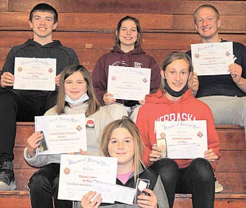 Back Row: (Left to Right) Hayden Christen, Masyn Arena, Jonathan Janssen; Middle Row: (Left to Right) Jazmine Thomsen, Madeline Janssen; Front Row: DeLanye Currie