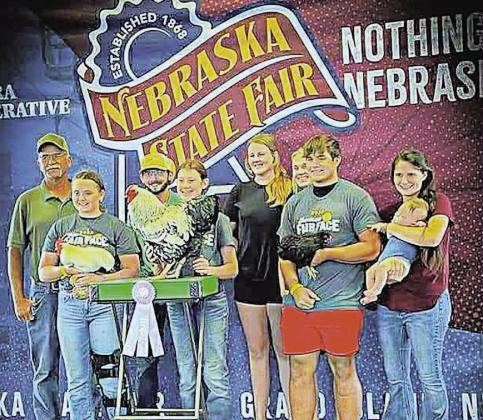State Fair Participants: LtoR Rodney Nightingale, Nevaeh Hill, Blake Bell, Collins Hinrichsen, Shelbi Starr, Michelle Wehrbein, Dylan Lane, Elisa Bell