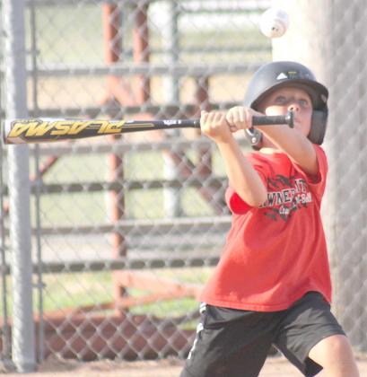 Keeping his eyes on the ball all the way in!