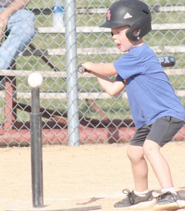 Ready for a big hit in T-Ball.
