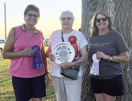 Results of the fair’s Apple Pie Contest