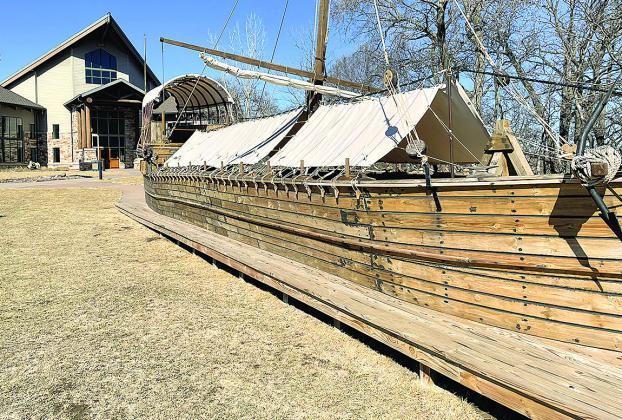 Photo courtesy of Bob Ford A replica of a Corps of Discovery boat
