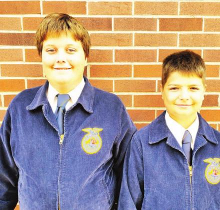 Tyler Tegtmeier and Hayden Binder, FFA Agriscience finalists.