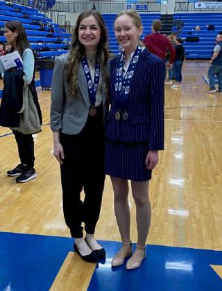 Larissa Tegtmeier and Ashlynn Hartman led Pawnee City to a fifth place finish at the State Speech Competition Thursday.