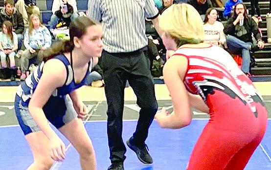HTRS’ Ava Schlund (left) in action. She placed 2nd.