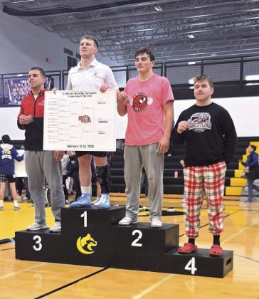 Gauge Schuetz placed 4th in his weight class at Districts Wrestling, making him a State Qualifier