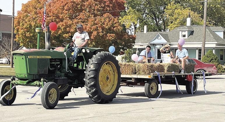 A hayrack ride was part of the parade.
