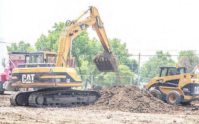 Dirt work at the new fire station.