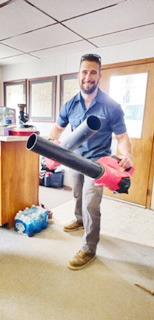 Pictured is City of Pawnee City crew member Lucas Barloon