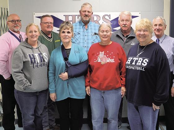 The members of the HTRS Public Schools Foundation Board include (l to r): Dr. George Griffith, Chasity Davis, Neal Kanel, Joyce Huppert, Steve Schaardt, Jorene Herr, Ron Eis, Sandy Stalder, and Ted L. Harshbarger.