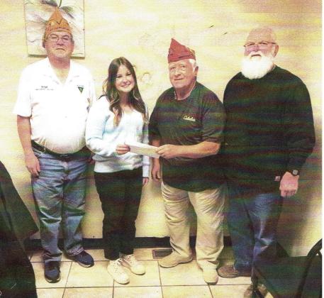 Pictured left to right are Nebraska Correspondent from Omaha Virgil Blum, Ms. Gottula, local Chef de Gare Carl Christensen, and Correspondent Roger Kopf.