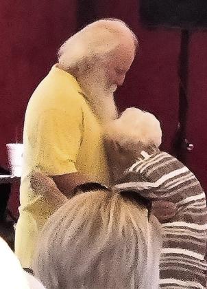Lila Tomek, age 101, dancing with Mark Tomek