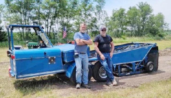 Ben and Troy Walters Jr. pictured with their sled