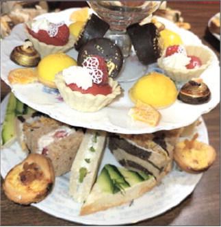 Table Rock Fancy Tea mean pasties served on anique china