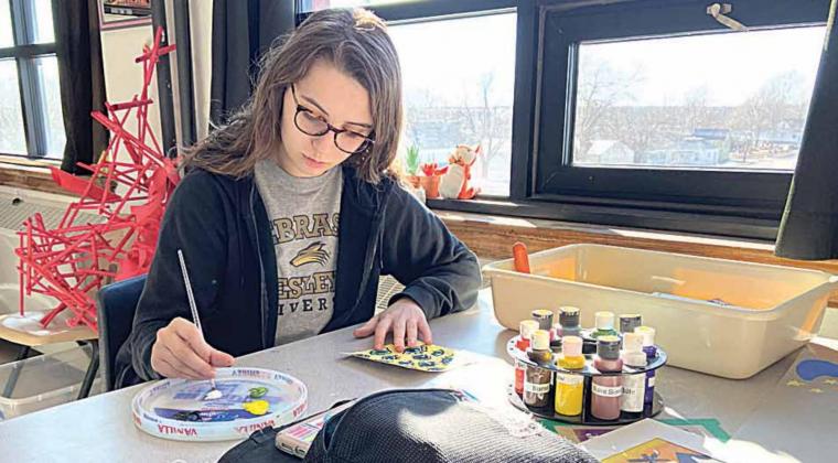 Tristen Bradbury is another talented artist coming out of Pawnee City Schools. Photo by Reyana Tegtmeier
