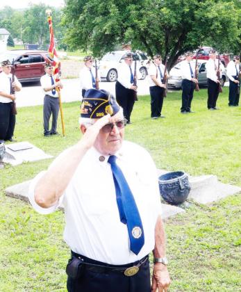 Table Rock Post 289 put on the Memorial Day service at the Table Rock Cemetery Sunday. Ray Kappel Photos/Republican