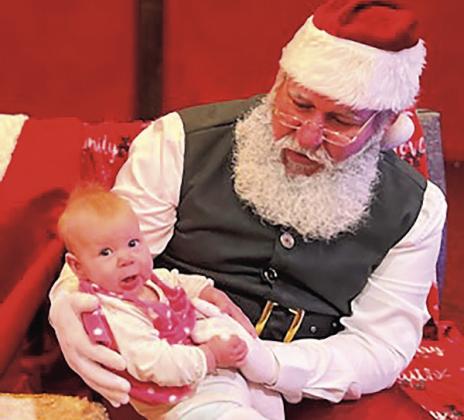 Elsie Tyler visits Santa for her first Christmas