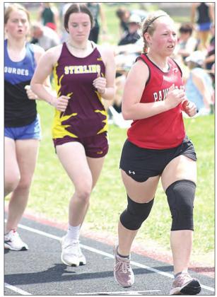 Paula Jasa/Republican P.C.’s Alyssa Pierce finished in 6th place in the girls’ 3200 M. Run with a time of 16:36.55.