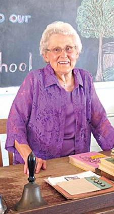 Bernice Marfice Kopetzky, taken at the Maple Grove Country School Museum by Susan Fineman.