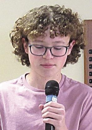 Jack Hayes, Presenting his 3rd place Voice of Demoncracy Essay.